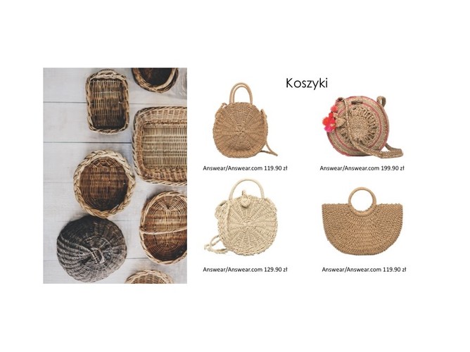Modne akcesoria na lato 2019: KOSZYKI