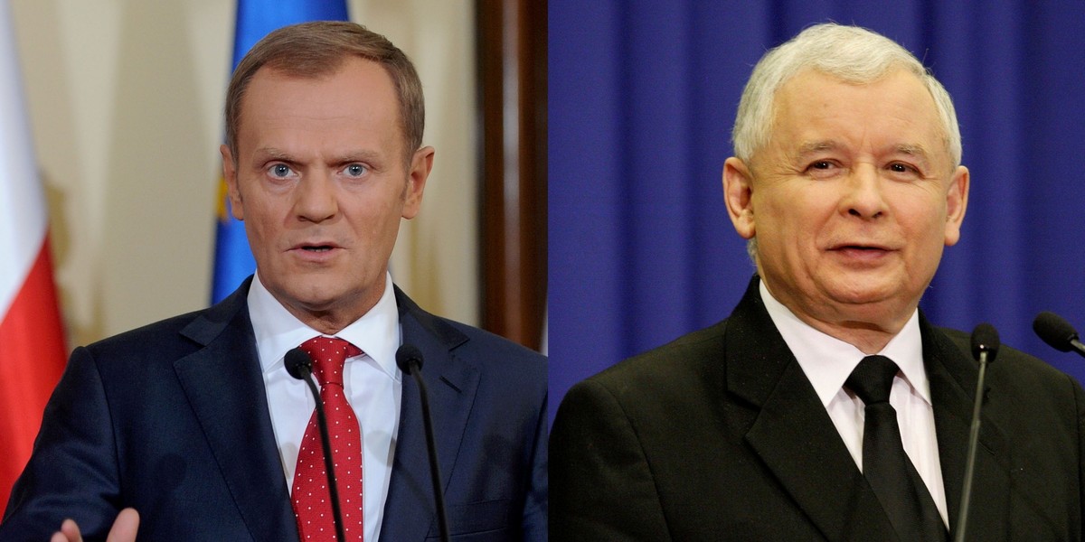 Donald Tusk i Jarosław Kaczyński 