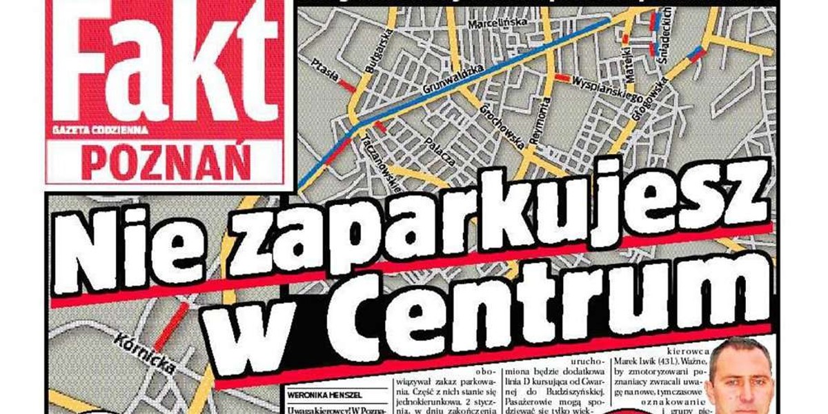 Poznań. Nie zaparkujesz w centrum