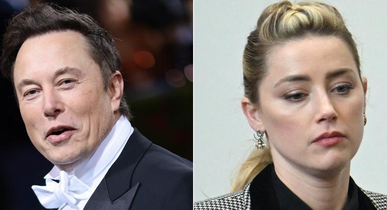 Elon Musk and Amber Heard.Getty/Getty