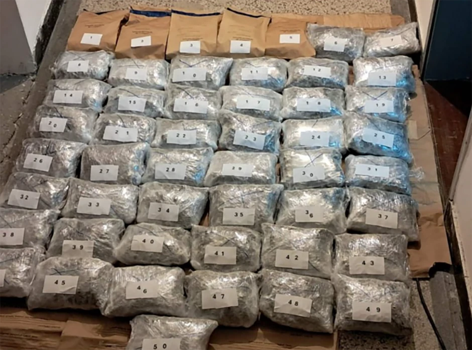 53 kilograma marihuane