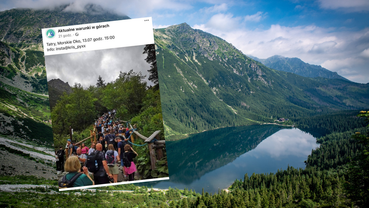 Tłumy w drodze nad Morskie Oko. Czy będzie kolejny rekord? W sieci wrze