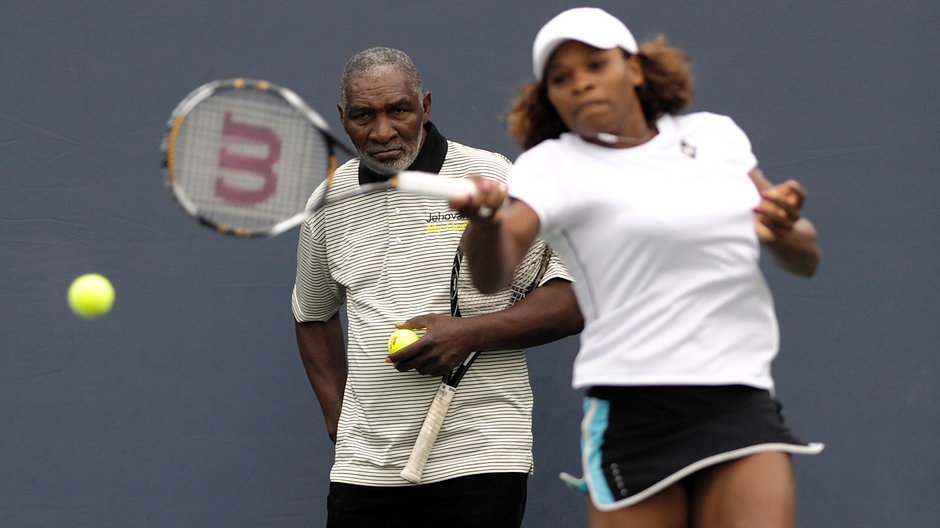 Serena Williams i jej ojciec Richard w 2009 r.