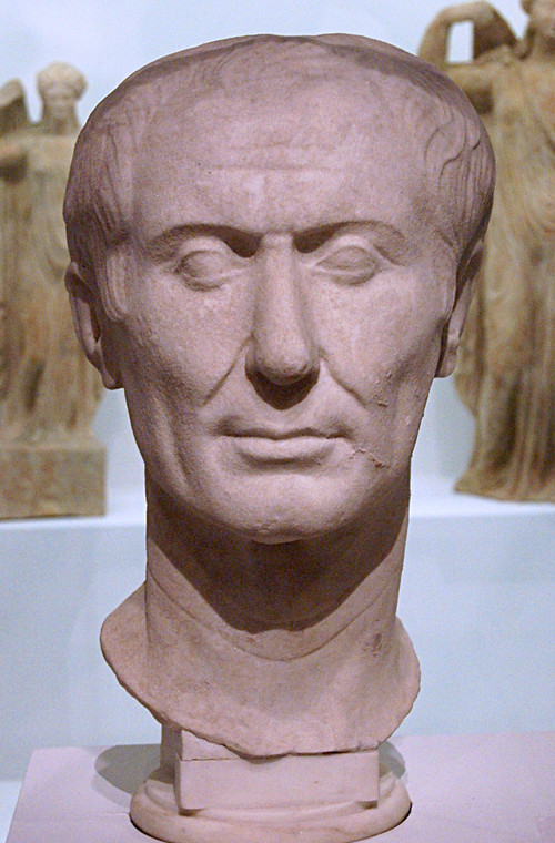 Gajusz Juliusz Cezar, popiersie z Tusculum - prawdopodobnie jedyna ocalała rzeźba wykonana za życia Cezara