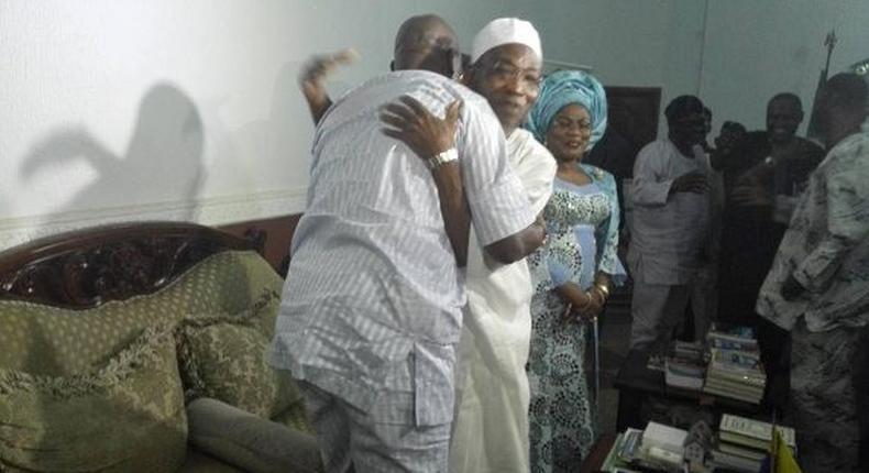 Ekiti State Governor Ayo Fayose visits Osun counterpart, Rauf Aregbesola on January 26, 2016