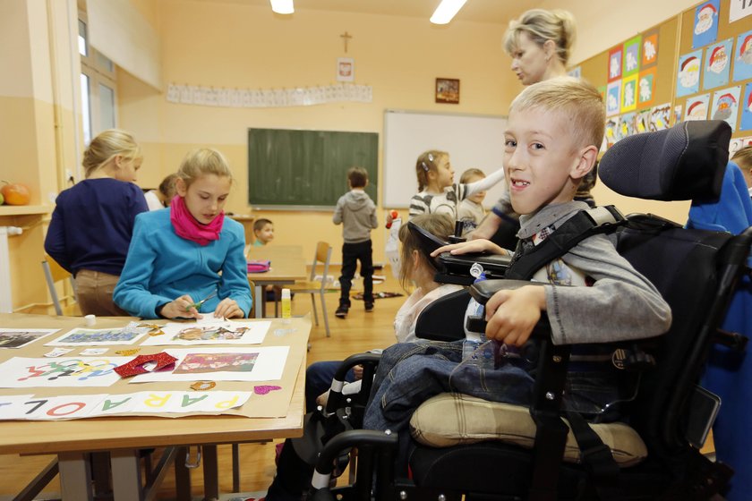 Antek był gościem w bielskiej podstawówce