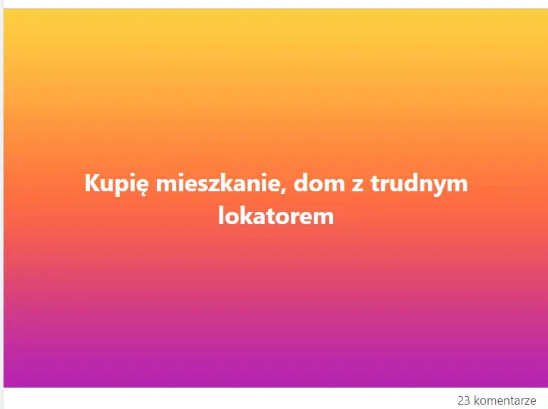 Fliper poszukuje mieszkania z lokatorem.