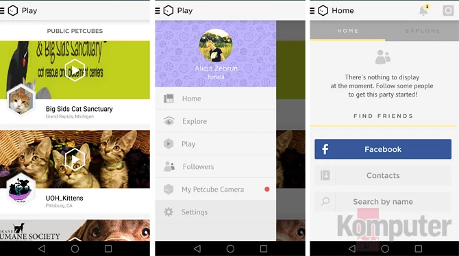 Aplikacja Petcube dla urządzeń z systemem Android