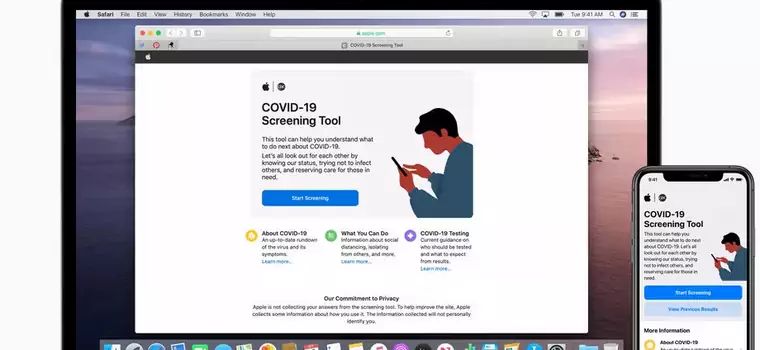 Apple udostępnia aplikację i stronę poświęconą COVID-19