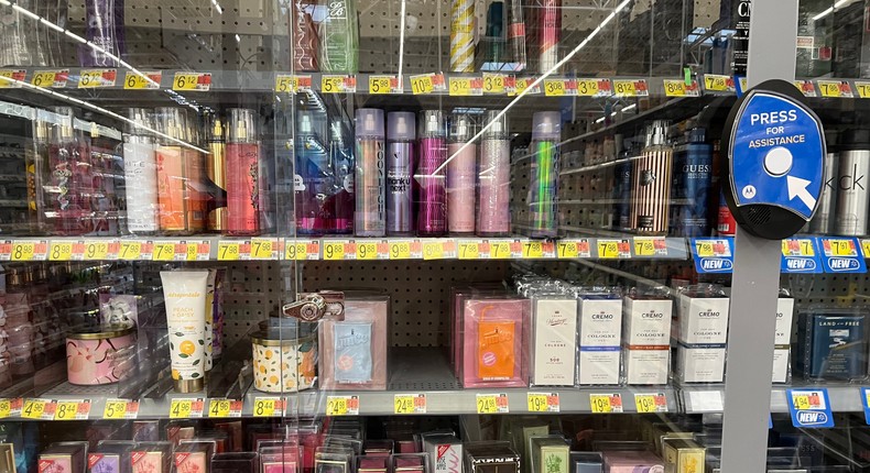 Walmart locks many beauty items behind glass doors.Ben Tobin