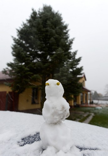 Pierwszy śnieg w Warszawie