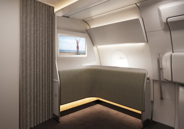 Wellbeing Zone na pokładzie samolotu Qantas A350