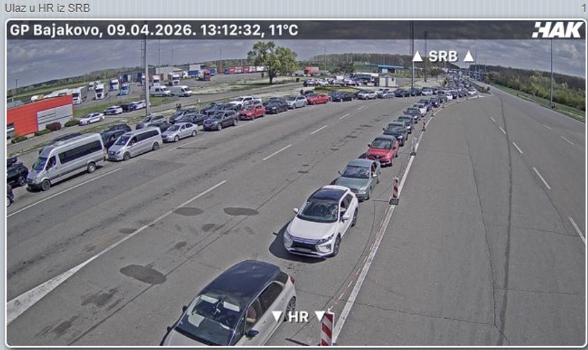 Ulaz u Hrvatsku iz Srbije: Gužve na graničnom prelazu sa Hrvatskom (Batrovci-Bajakovo)
