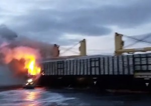 požar teretni brod geteborg