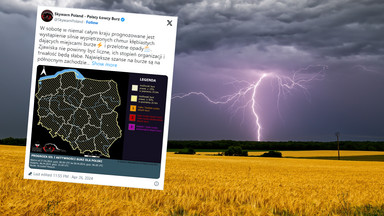 Cała Polska zagrożona wyładowaniami atmosferycznymi. Łowcy Burz pokazali mapę