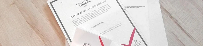 certyfikat firma godna zufania