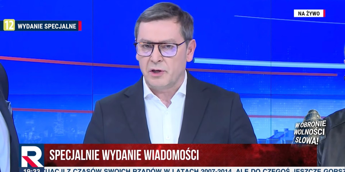 Michał Adamczyk na antenie TV Republika 