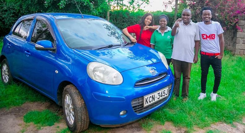 Bahati reveals unknown details behind the Car gift he handed to singer Denno, reveals three people who helped him buy the car