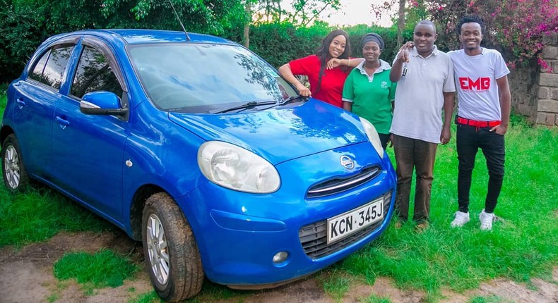 Bahati reveals unknown details behind the Car gift he handed to singer Denno, reveals three people who helped him buy the car