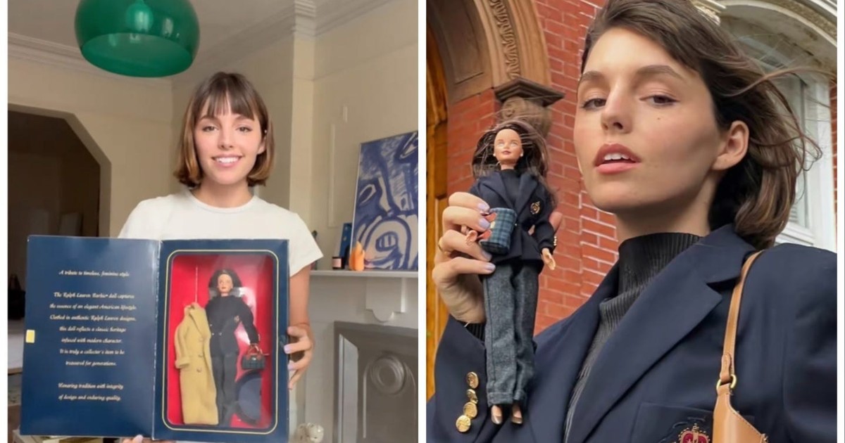 A fashion TikToker unboxed a collectible 1996 Ralph Lauren Barbie so ...