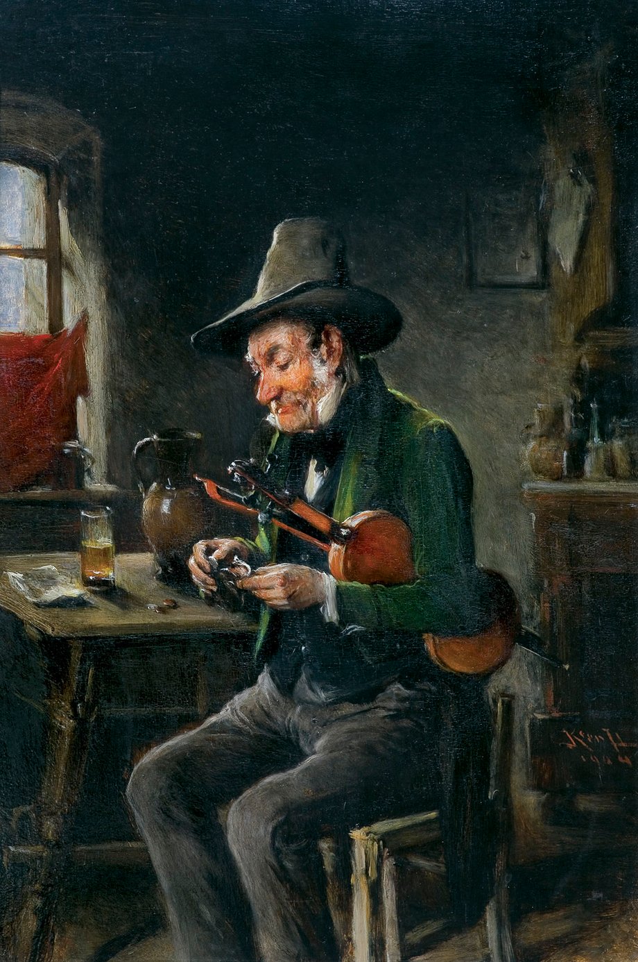 "Czy wystarczy mi pieniędzy? Stary skrzypek", Herman (Armin) Kern, 1904