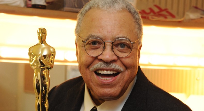 James Earl Jones poses with his lifetime achievement Oscar in London, 2011.Dave M. Benett/Getty Images