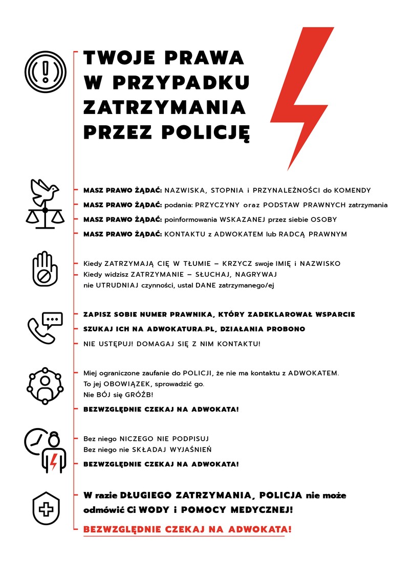 Ulotka o prawach zatrzymanego