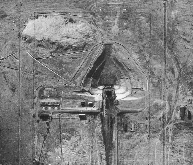 Platforma startowa kosmodromu Bajkonur na zdjęciu CIA (1957 r.)