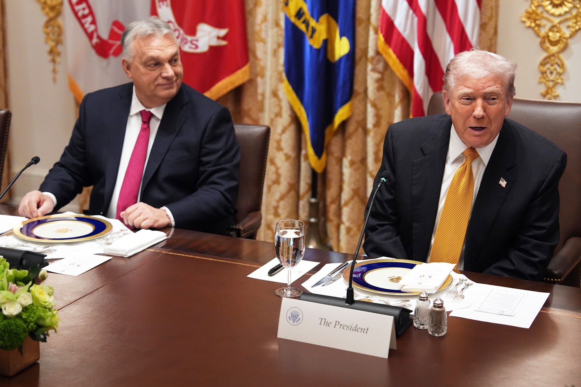 Americký prezident Donald Trump a maďarský premiér Viktor Orbán.