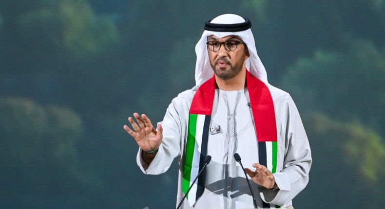 COP28 President Sultan Al Jaber speaks at the UN climate summit in Dubai.Stuart Wilson/Getty Images