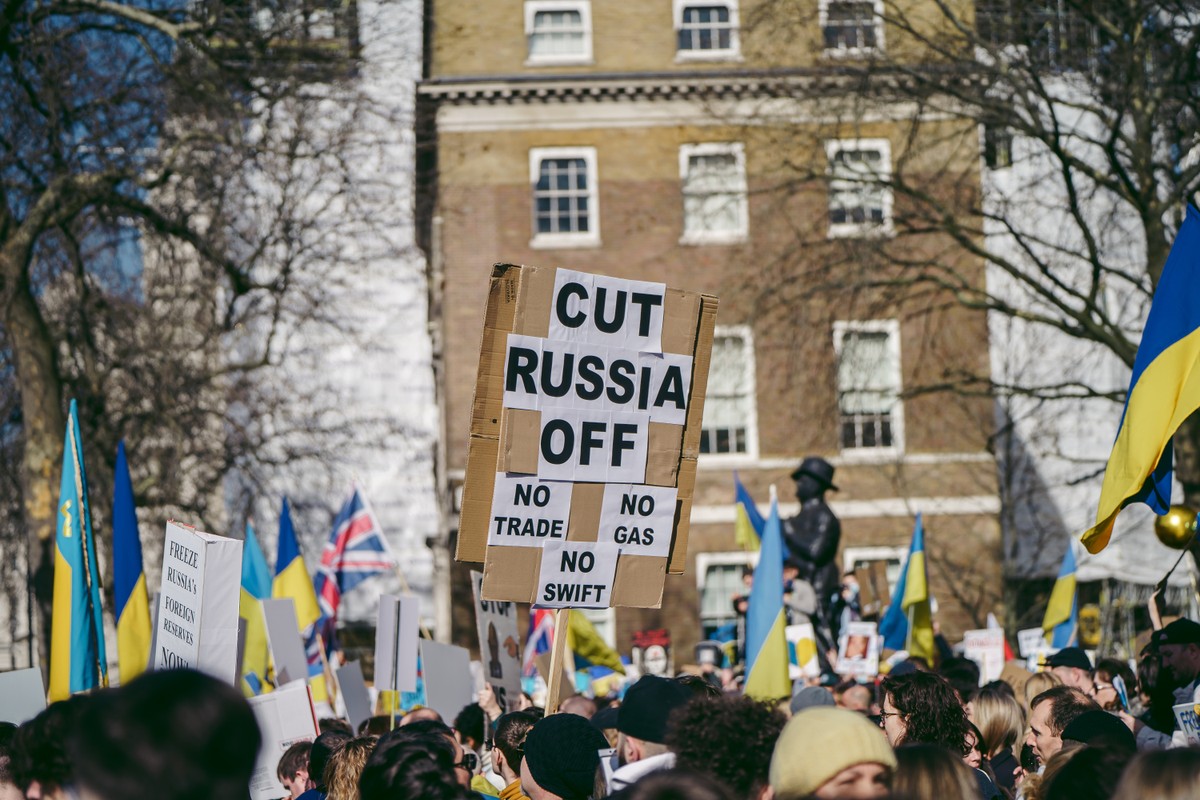 Demonstracja w Londynie z hasłami zaostrzenia sankcji na Rosję