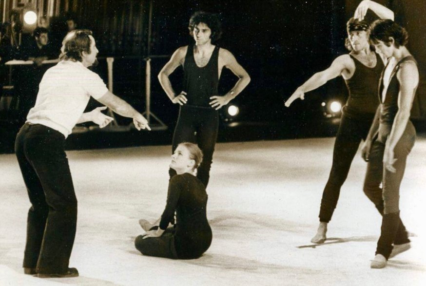 Pierwsza choreografia Bejarta "na 3-ech Polaków" Gerard Wilk, Andrzej Ziemski i Piotr Nardelli" Na ziemi Isabelle" - Bruksela 1973 r.