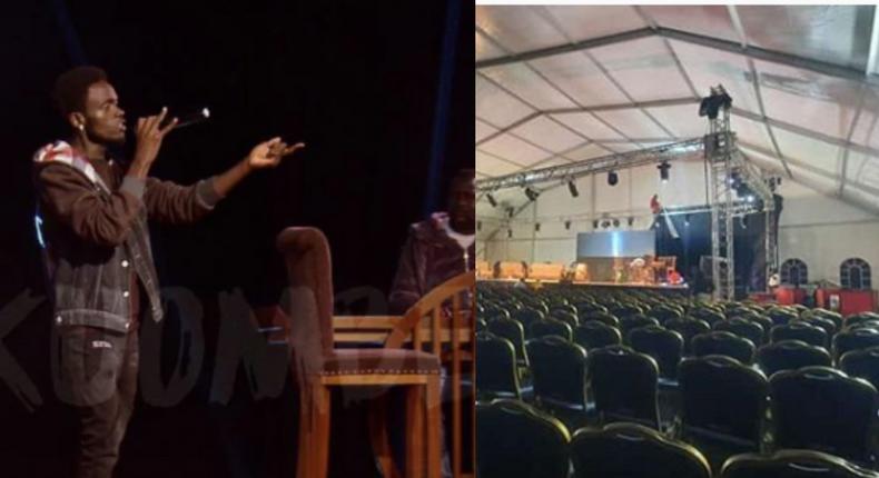 Comedians perform for completely empty chairs as COVID-19 wouldn’t allow fans to attend