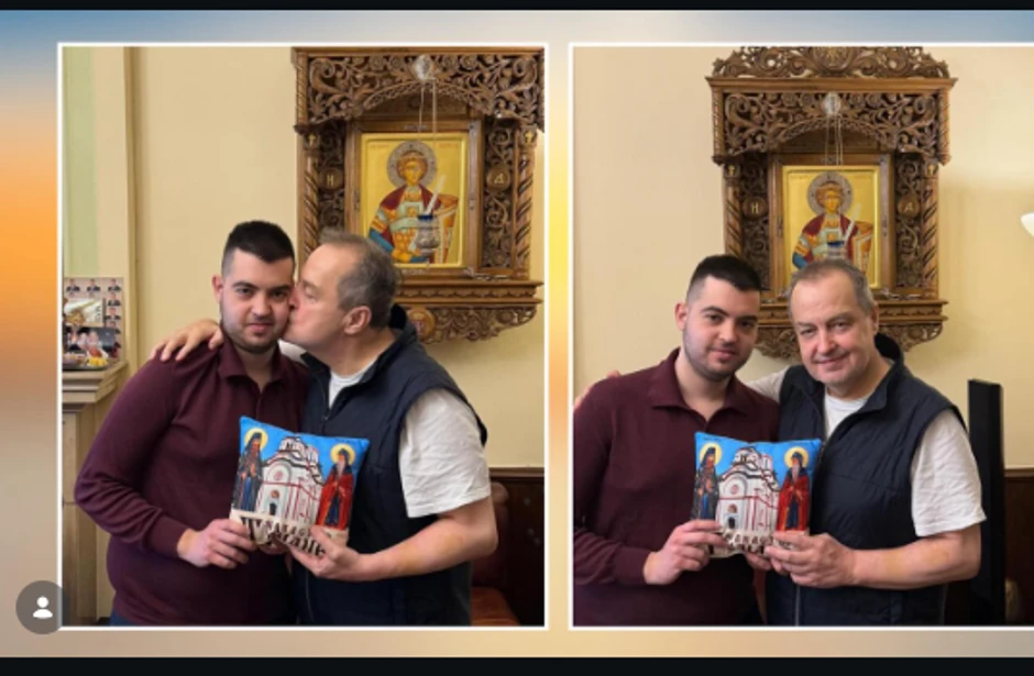 Ivica Dačić sa sinom Lukom 
