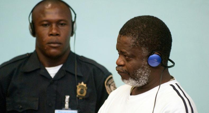 Augustine Gbao, right, was sentenced in 2009 to 25 years in prison for acts including terrorism, extermination, murder, rape and sexual slavery