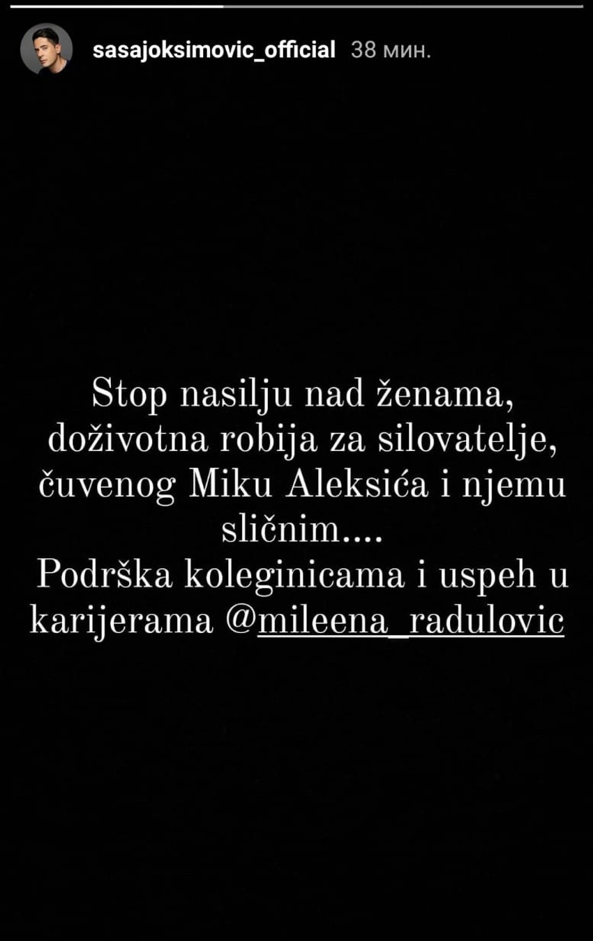 Objava Saše Joksimovića