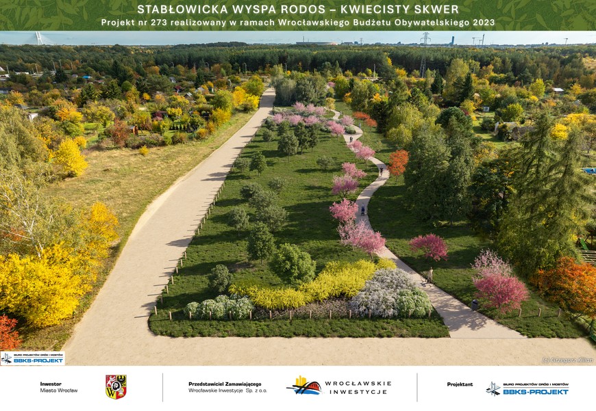 Kwiecisty skwer Rodos - to inwestycja finansowana z budżetu miasta w ramach WBO