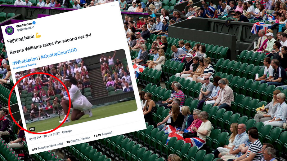 Puste krzesła podczas Wimbledonu rozwścieczyły kibiców (twitter.com/Wimbledon)