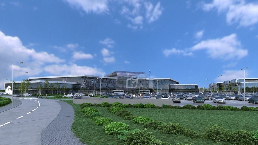 Widok docelowego terminalu od strony wjazdu głównego