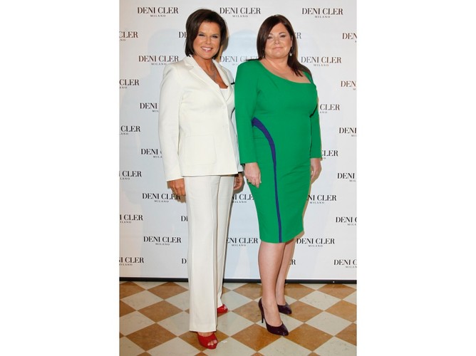 Gwiazdy na pokazie zimowo-karnawałowej kolekcji Deni Cler Milano: Alicja Resich-Modlińska i Katarzyna Niezgoda.