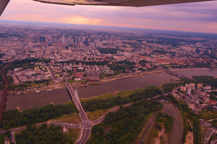 Warszawa z lotu ptaka