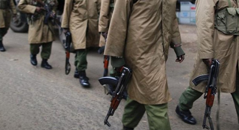 Kenyan Administration Police on patrol