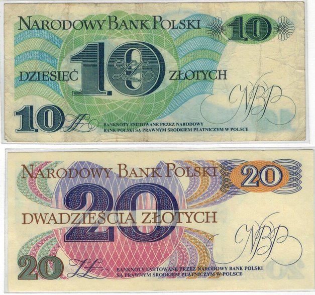 Polskie historyczne banknoty - autor: zbiory Justyny i Damiana Okrętów