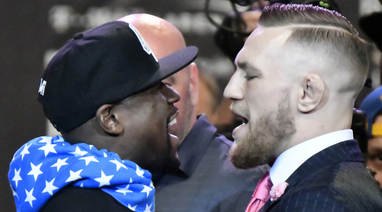 A bokszoló Floyd Maywea­ther Jr. és a ketrecharcos Conor McGregor a profiökölvívás szabályai szerint csap össze – a fogadók már most nagyon várják a két sztár küzdelmét / Fotó: AFP