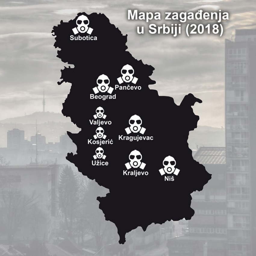 Gradovi u kojima je zagađenje vazduha najveće