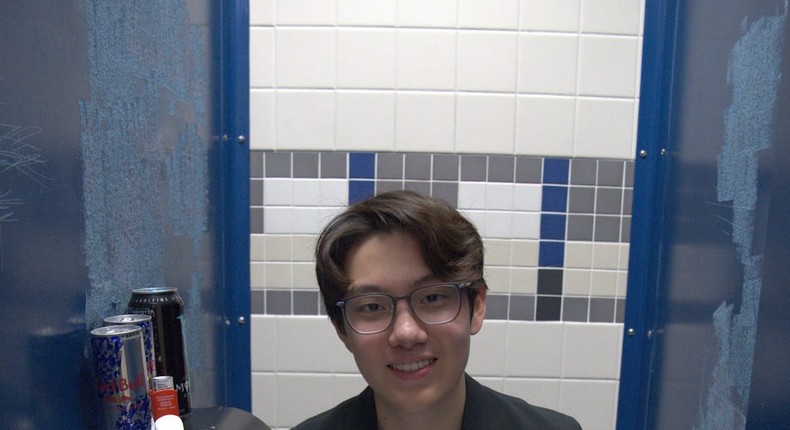 Eric Zhu took meetings with potential investors in his high school bathroom.Eric Zhu