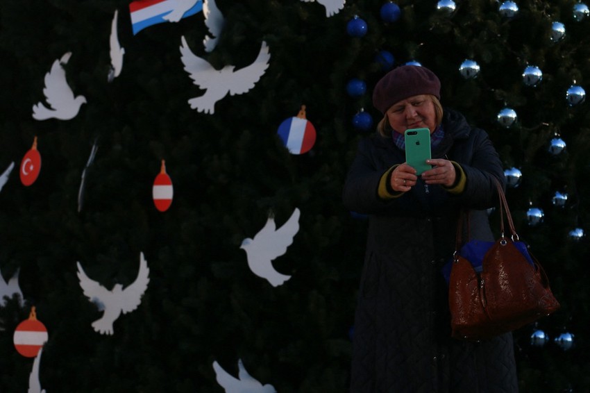 Jelka u Kijevu na Trgu Sofija