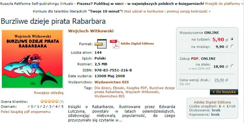 Ceny elektronicznych książek zależą od wielu czynników: od ograniczeń zawartych w licencji DRM, ale także tego, czy tytuł kupujemy, czy tylko wypożyczamy