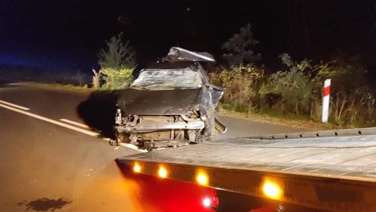 Dachowanie citroena koło Strzelec Krajeńskich