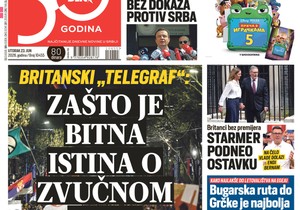 Blic naslovna strana za 23.6.